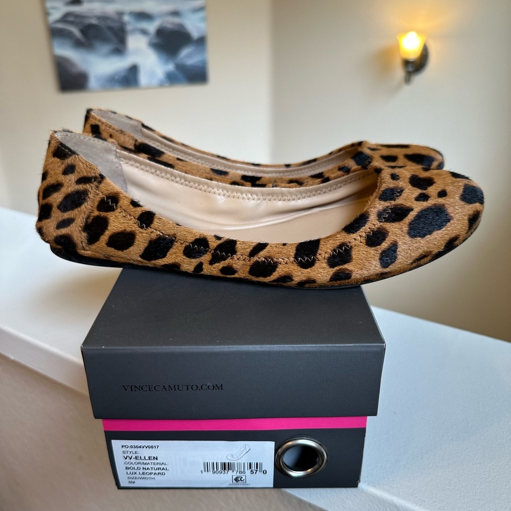 Vince Camuto Lux Leopard Bold Flats